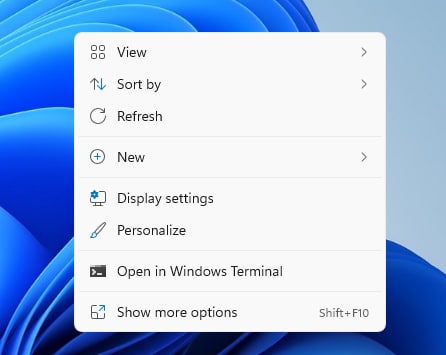 Context Menu - Windows 11